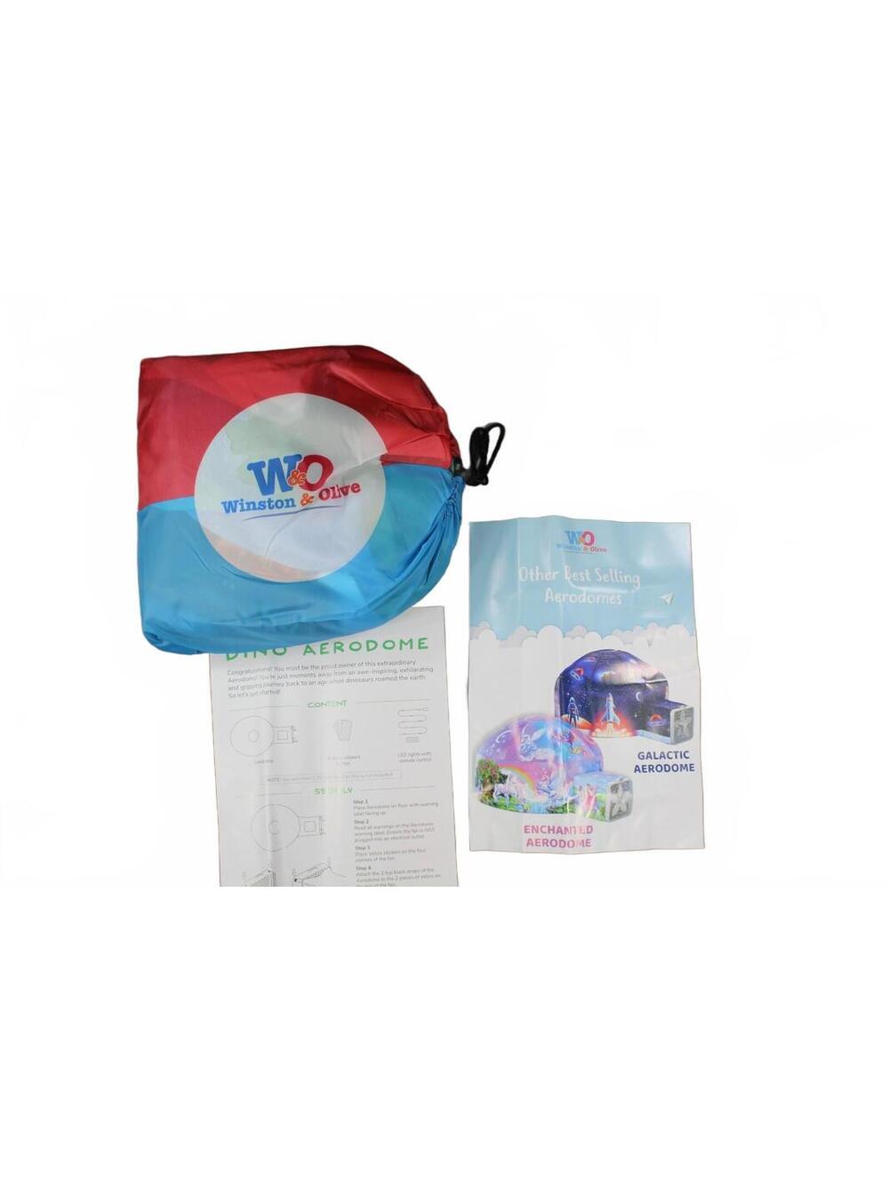 Winston & Olive Dino Aerodome Inflatable Air Fort Tent